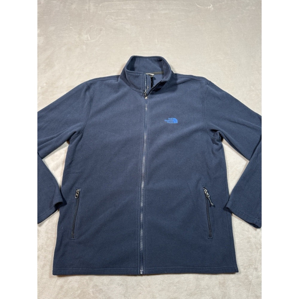 North Face Fleece Jacket Mens Large Blue Full Zip Outdoors